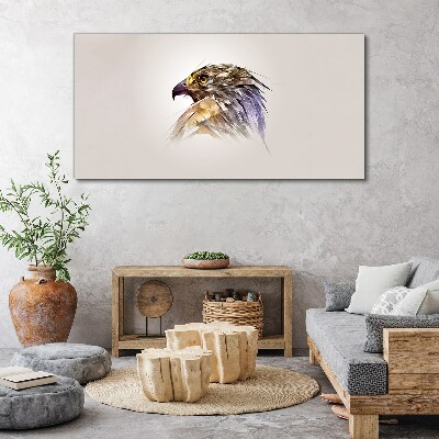 Foto op canvas Portret van een adelaar in delicate tinten