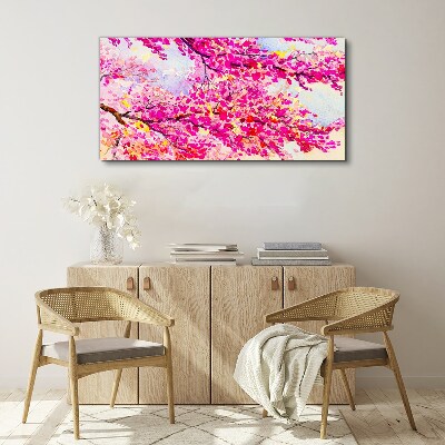 Foto op canvas Bloemenexplosies in roze