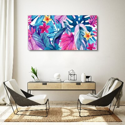 Schilderij op doek Tropische mozaïek van kleuren