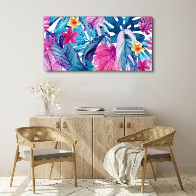 Schilderij op doek Tropische mozaïek van kleuren