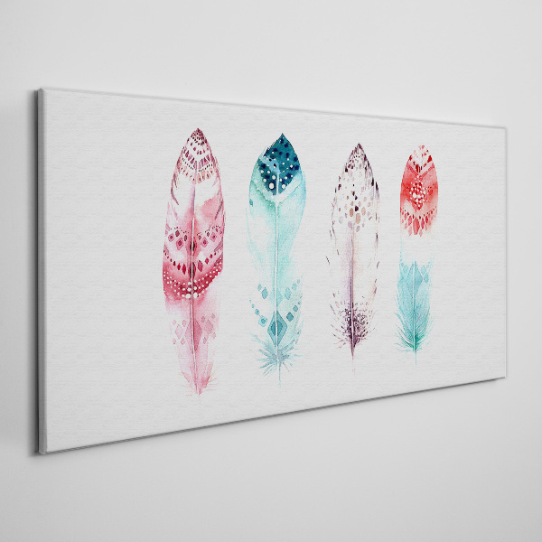 Foto op canvas Veren in pasteltinten