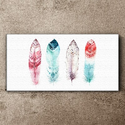 Foto op canvas Veren in pasteltinten