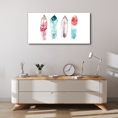 Foto op canvas Veren in pasteltinten