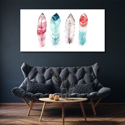 Foto op canvas Veren in pasteltinten