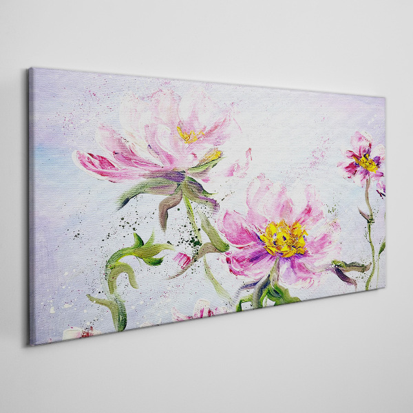Canvas schilderij Bloemendromen in pasteltinten