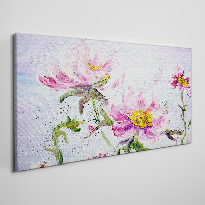 Canvas schilderij Bloemendromen in pasteltinten