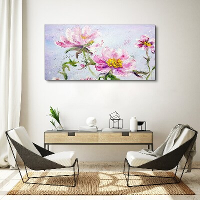 Canvas schilderij Bloemendromen in pasteltinten