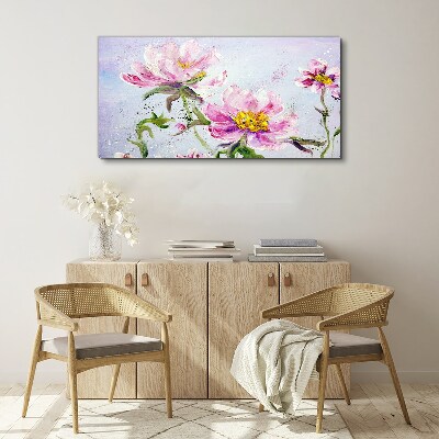 Canvas schilderij Bloemendromen in pasteltinten