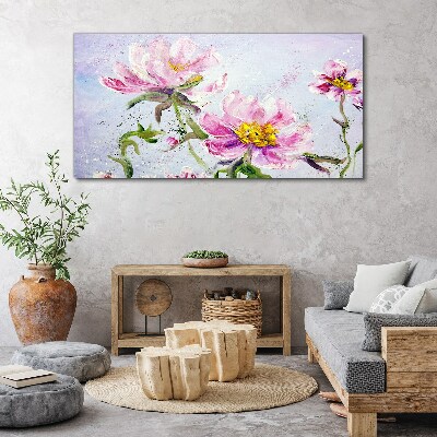 Canvas schilderij Bloemendromen in pasteltinten