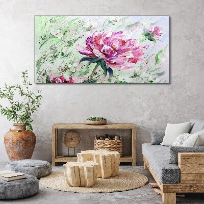 Schilderij op doek Bloemencompositie in pasteltinten