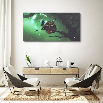 Canvas schilderij Groene Nacht-toespraak