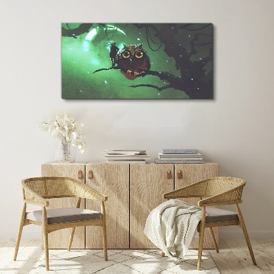 Canvas schilderij Groene Nacht-toespraak