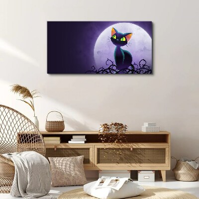 Schilderij op doek Katten in het maanlicht