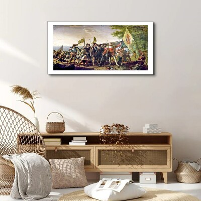 Schilderij op doek Verovering van de Nieuwe Wereld