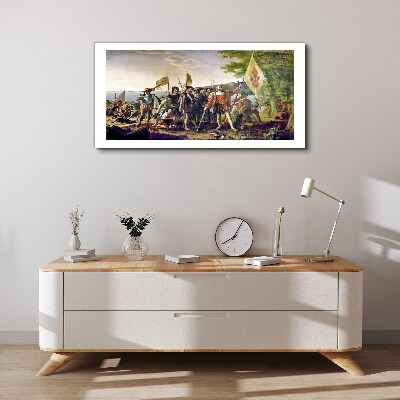 Schilderij op doek Verovering van de Nieuwe Wereld