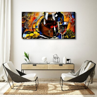 Foto op canvas Muzikale wijn en kleuren