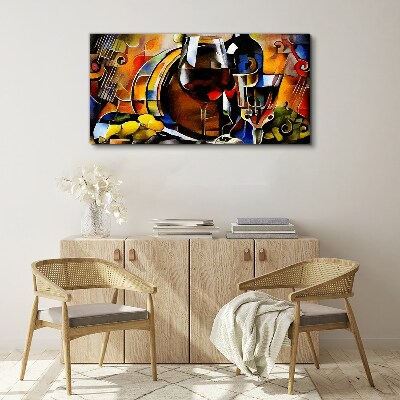 Foto op canvas Muzikale wijn en kleuren