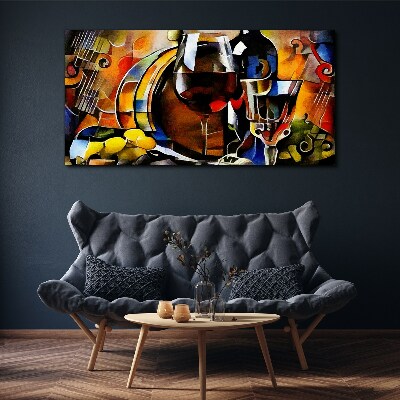 Foto op canvas Muzikale wijn en kleuren