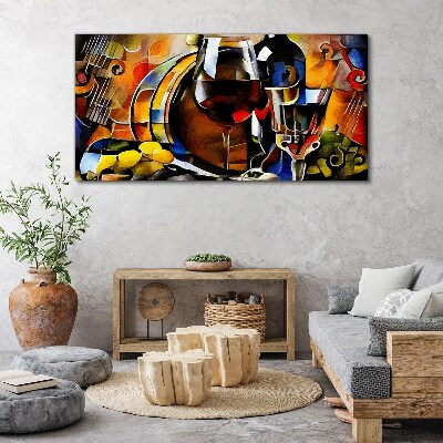 Foto op canvas Muzikale wijn en kleuren