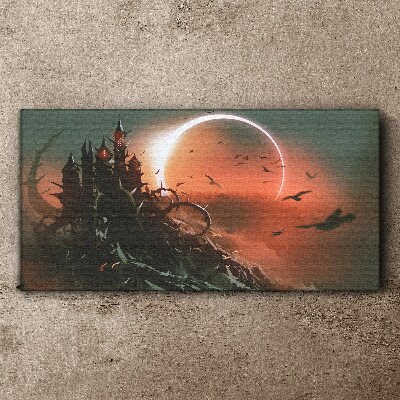 Schilderij op doek Kasteel in het donker