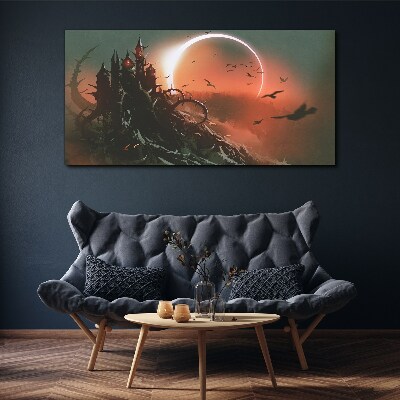 Schilderij op doek Kasteel in het donker