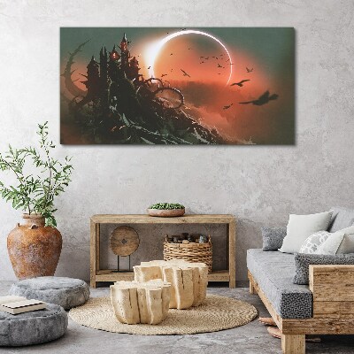 Schilderij op doek Kasteel in het donker