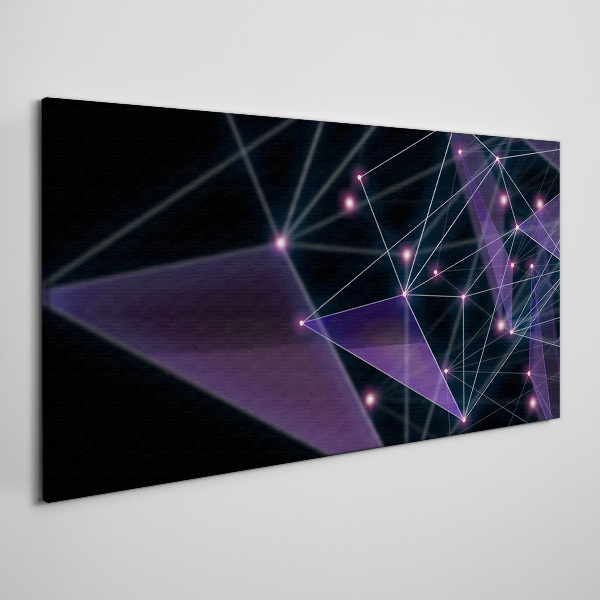Canvas schilderij Geometrische lichtverbindingen