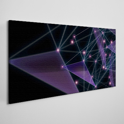 Canvas schilderij Geometrische lichtverbindingen