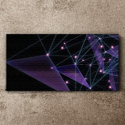 Canvas schilderij Geometrische lichtverbindingen