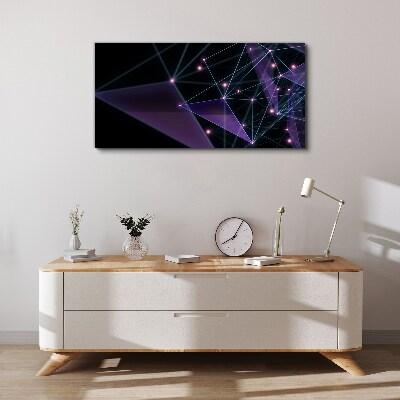 Canvas schilderij Geometrische lichtverbindingen