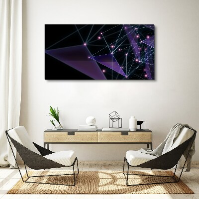 Canvas schilderij Geometrische lichtverbindingen