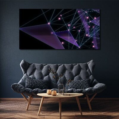 Canvas schilderij Geometrische lichtverbindingen