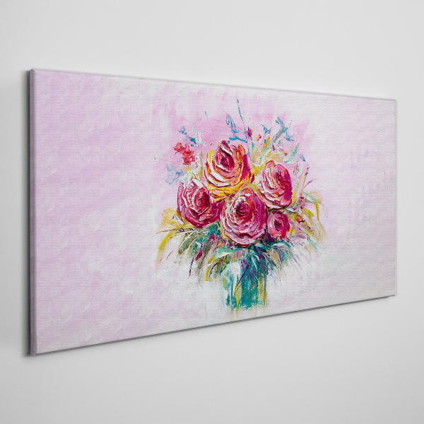 Foto op canvas Roze rozencompositie