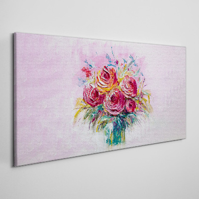 Foto op canvas Roze rozencompositie