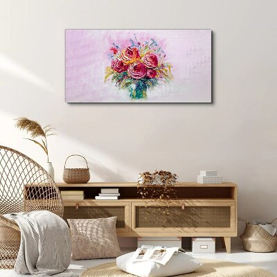 Foto op canvas Roze rozencompositie