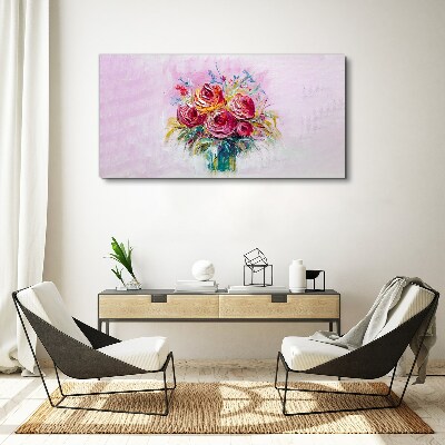 Foto op canvas Roze rozencompositie
