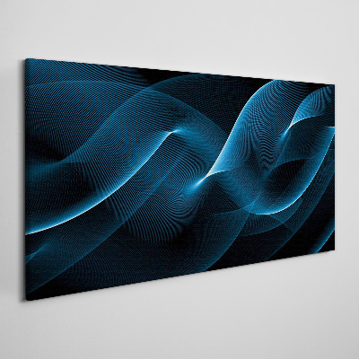 Canvas schilderij Blauwe energiegolven