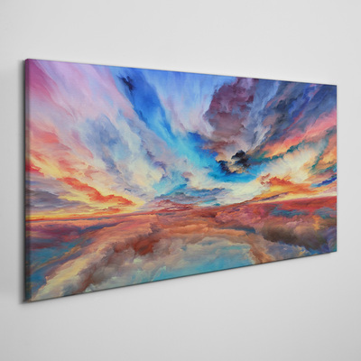 Canvas schilderij Zonsondergang in de kleuren van de lucht