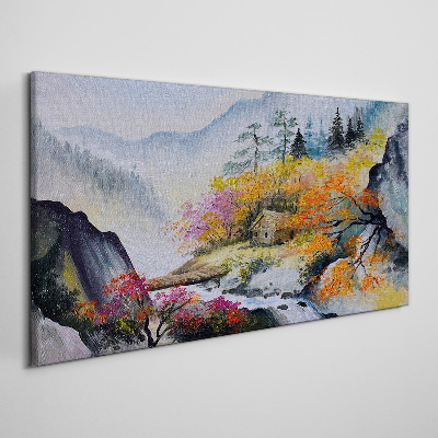Foto op canvas Herfst bergpanorama
