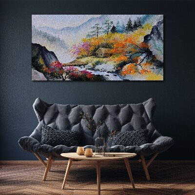 Foto op canvas Herfst bergpanorama