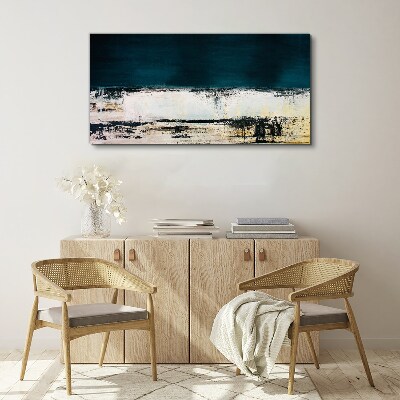 Foto op canvas Een kalme horizon in tinten blauw