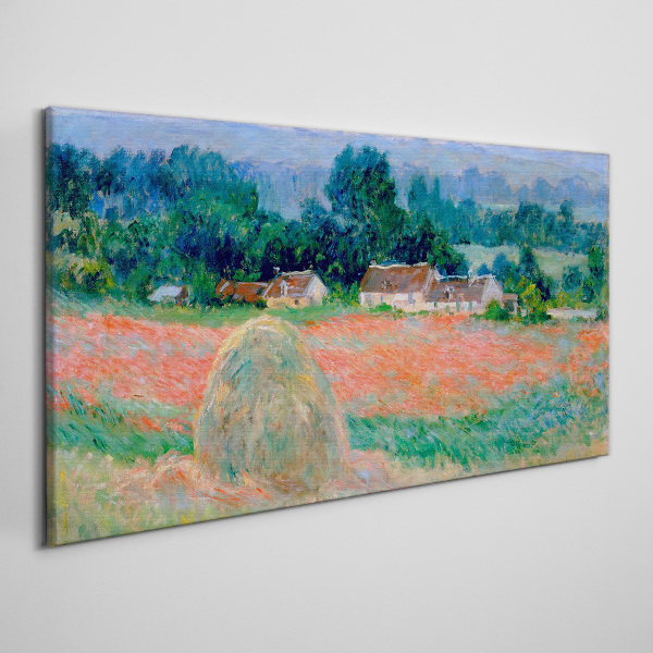 Schilderij op doek Hooiberg in Giverny van Claude Monet