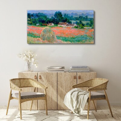 Schilderij op doek Hooiberg in Giverny van Claude Monet