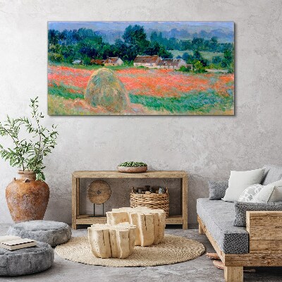 Schilderij op doek Hooiberg in Giverny van Claude Monet