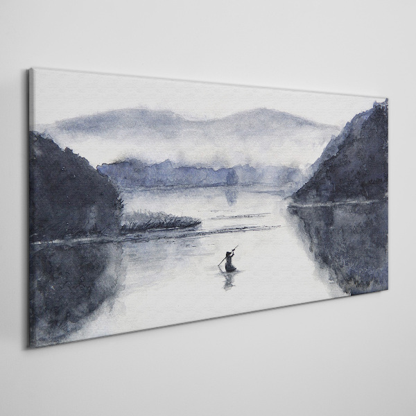 Foto op canvas Een rustige ochtend aan het meer