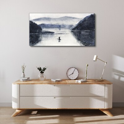 Foto op canvas Een rustige ochtend aan het meer