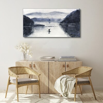 Foto op canvas Een rustige ochtend aan het meer