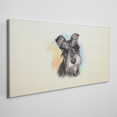Foto op canvas Portret van een hond in pastelkleuren