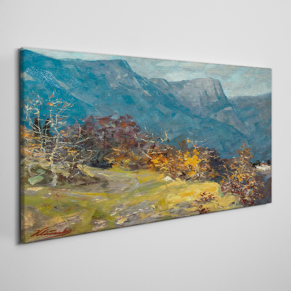 Canvas schilderij Berglandschap in herfstkleuren