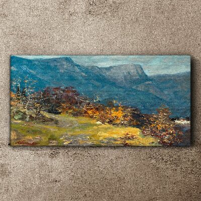 Canvas schilderij Berglandschap in herfstkleuren